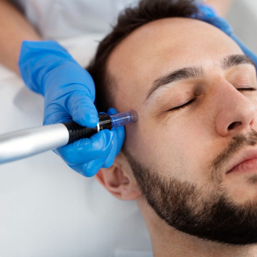 man receiving rejuvapen procedure
